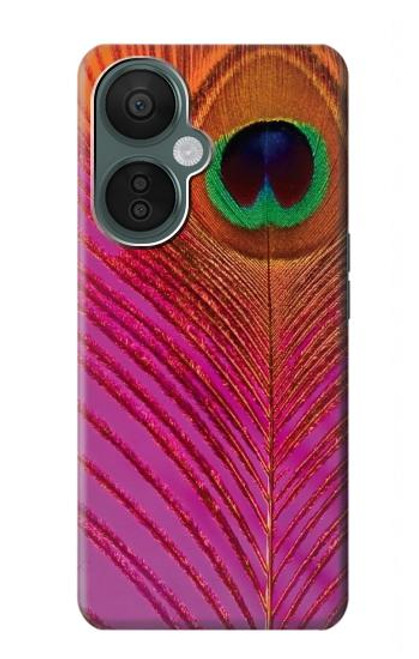 S3201 Pink Peacock Feather Case For OnePlus Nord CE 3 Lite, Nord N30 5G