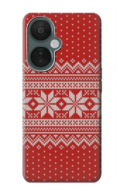 S3384 Winter Seamless Knitting Pattern Case For OnePlus Nord CE 3 Lite, Nord N30 5G