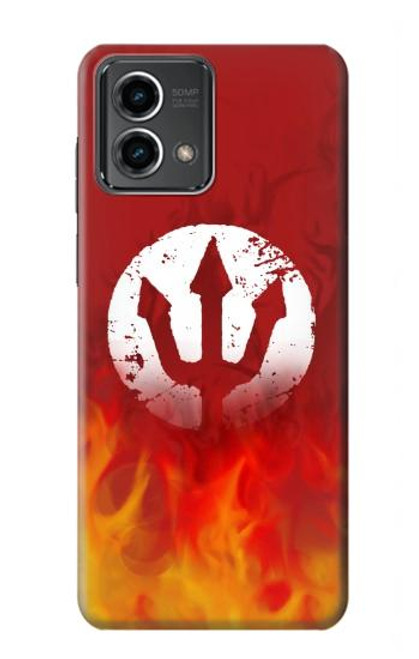 S2803 Fire Red Devil Spear Symbol Case For Motorola Moto G Stylus 5G (2023)