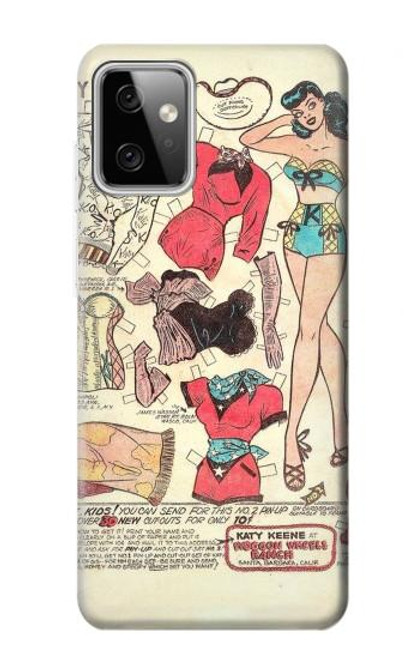 S3820 Vintage Cowgirl Fashion Paper Doll Case For Motorola Moto G Power (2023) 5G