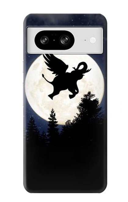 S3323 Flying Elephant Full Moon Night Case For Google Pixel 8