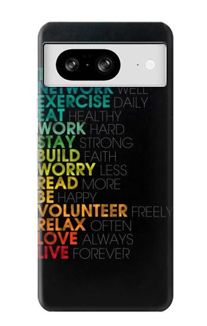 S3523 Think Positive Words Quotes Case For Google Pixel 8