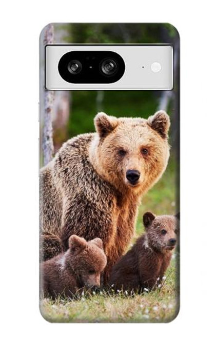 S3558 Bear Family Case For Google Pixel 8