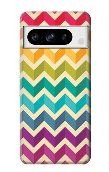 S2362 Rainbow Colorful Shavron Zig Zag Pattern Case For Google Pixel 8 pro