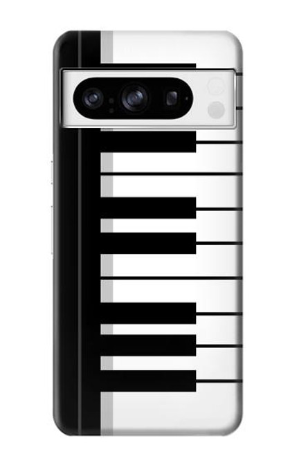 S3078 Black and White Piano Keyboard Case For Google Pixel 8 pro