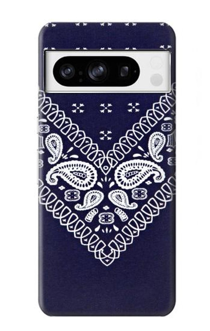 S3357 Navy Blue Bandana Pattern Case For Google Pixel 8 pro