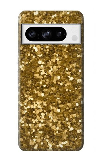 S3388 Gold Glitter Graphic Print Case For Google Pixel 8 pro