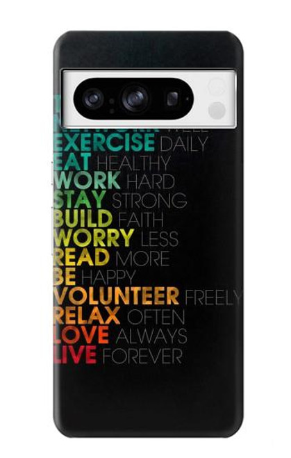 S3523 Think Positive Words Quotes Case For Google Pixel 8 pro