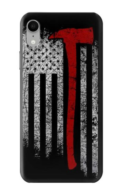 S3958 Firefighter Axe Flag Case For iPhone XR