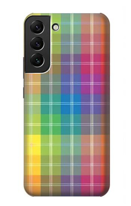 S3942 LGBTQ Rainbow Plaid Tartan Case For Samsung Galaxy S22 Plus