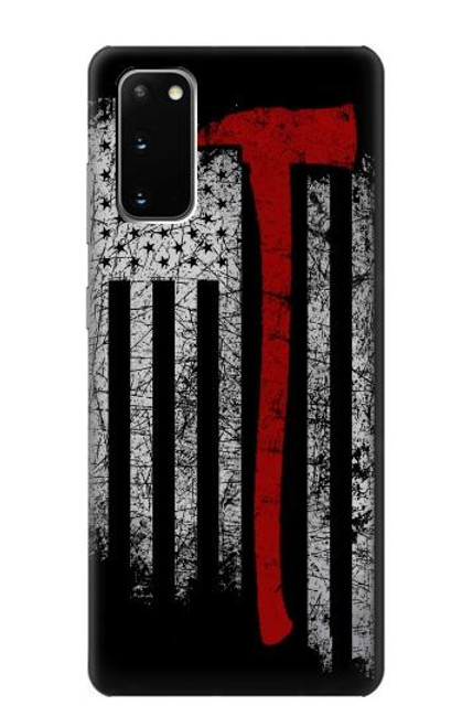 S3958 Firefighter Axe Flag Case For Samsung Galaxy S20