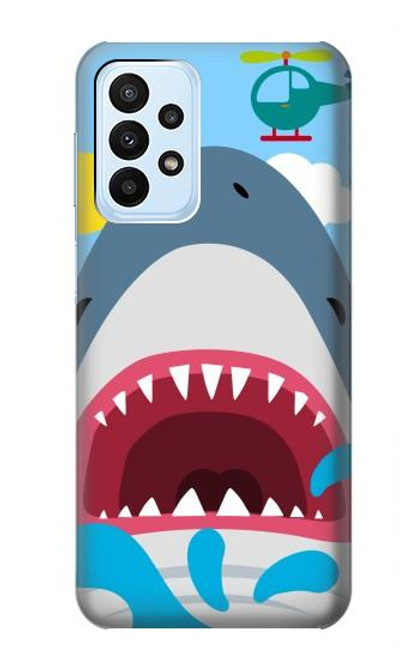S3947 Shark Helicopter Cartoon Case For Samsung Galaxy A23