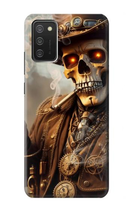 S3949 Steampunk Skull Smoking Case For Samsung Galaxy A03S