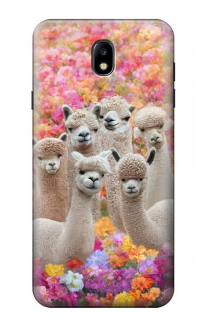 S3916 Alpaca Family Baby Alpaca Case For Samsung Galaxy J7 (2018), J7 Aero, J7 Top, J7 Aura, J7 Crown, J7 Refine, J7 Eon, J7 V 2nd Gen, J7 Star