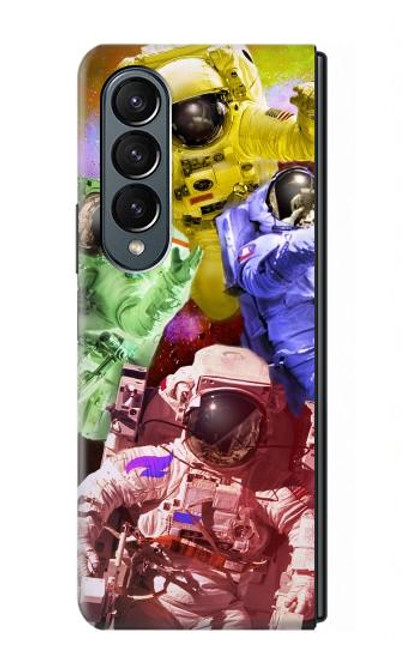 S3914 Colorful Nebula Astronaut Suit Galaxy Case For Samsung Galaxy Z Fold 4