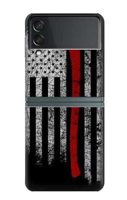 S3958 Firefighter Axe Flag Case For Samsung Galaxy Z Flip 3 5G