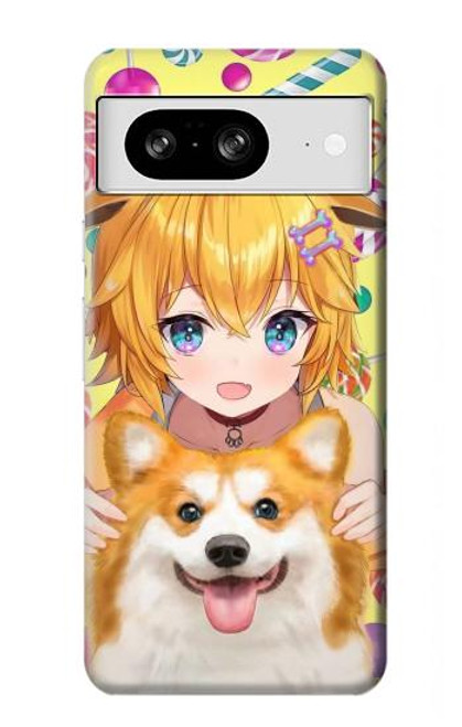 S3918 Baby Corgi Dog Corgi Girl Candy Case For Google Pixel 8