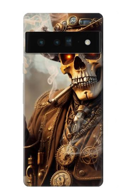 S3949 Steampunk Skull Smoking Case For Google Pixel 6 Pro