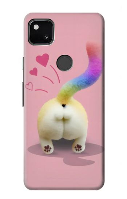 S3923 Cat Bottom Rainbow Tail Case For Google Pixel 4a