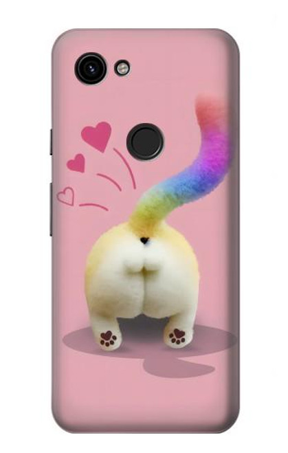 S3923 Cat Bottom Rainbow Tail Case For Google Pixel 3a