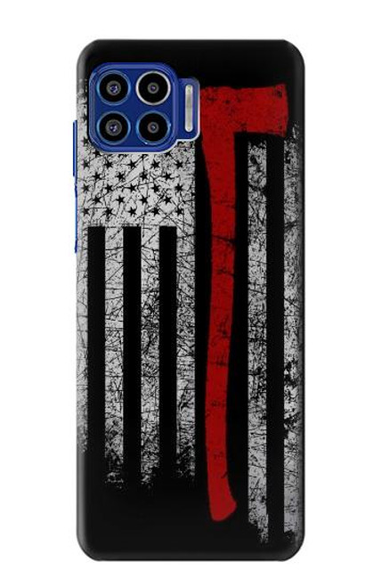 S3958 Firefighter Axe Flag Case For Motorola One 5G