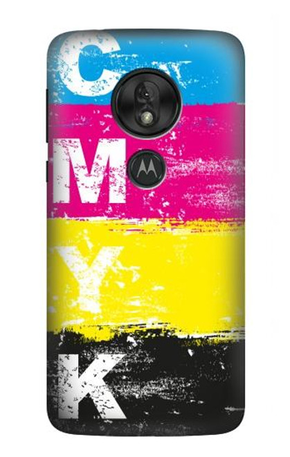 S3930 Cyan Magenta Yellow Key Case For Motorola Moto G7 Play