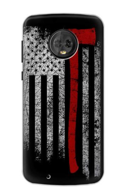 S3958 Firefighter Axe Flag Case For Motorola Moto G6