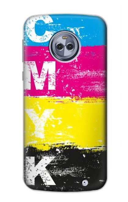 S3930 Cyan Magenta Yellow Key Case For Motorola Moto X4