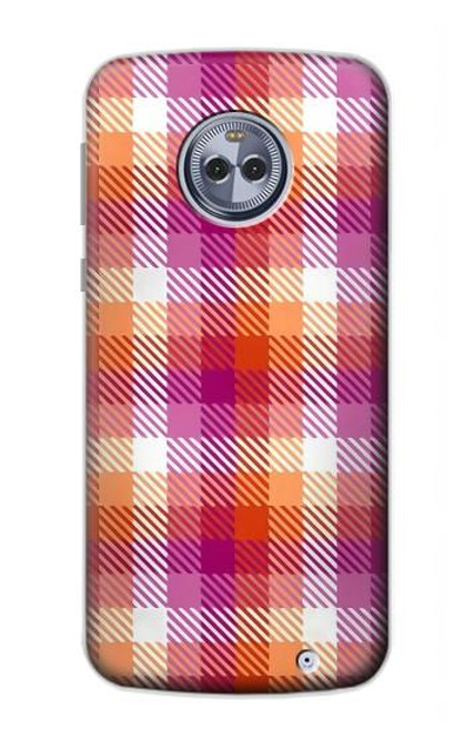 S3941 LGBT Lesbian Pride Flag Plaid Case For Motorola Moto X4