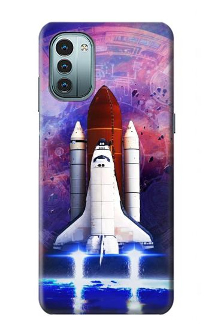 S3913 Colorful Nebula Space Shuttle Case For Nokia G11, G21