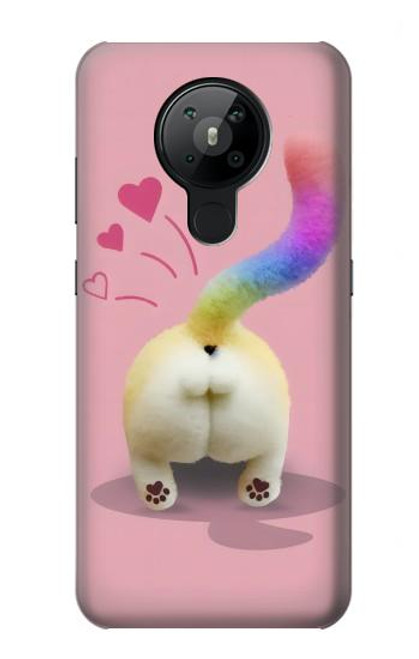 S3923 Cat Bottom Rainbow Tail Case For Nokia 5.3