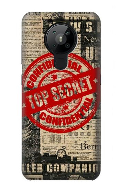 S3937 Text Top Secret Art Vintage Case For Nokia 5.3