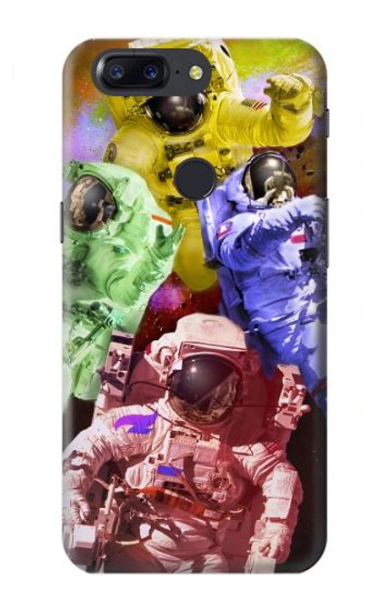 S3914 Colorful Nebula Astronaut Suit Galaxy Case For OnePlus 5T