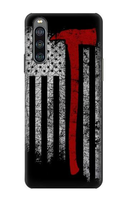 S3958 Firefighter Axe Flag Case For Sony Xperia 10 IV