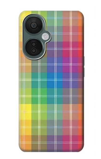 S3942 LGBTQ Rainbow Plaid Tartan Case For OnePlus Nord CE 3 Lite, Nord N30 5G