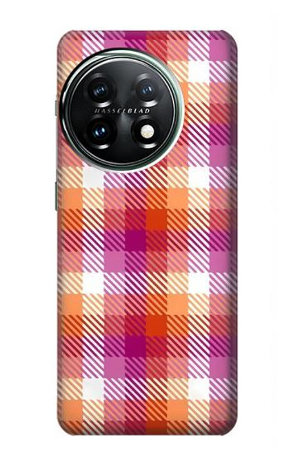 S3941 LGBT Lesbian Pride Flag Plaid Case For OnePlus 11