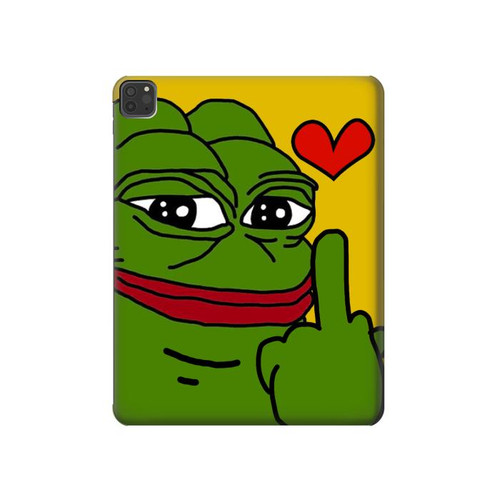 S3945 Pepe Love Middle Finger Hard Case For iPad Pro 11 (2021,2020,2018, 3rd, 2nd, 1st)