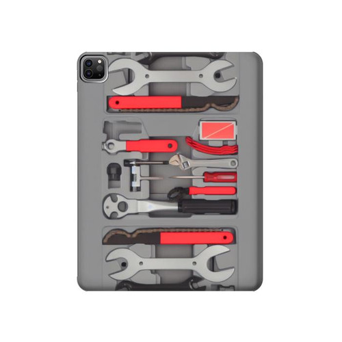 S3921 Bike Repair Tool Graphic Paint Hard Case For iPad Pro 12.9 (2022, 2021, 2020, 2018), iPad Air 13 (2025, 2024)