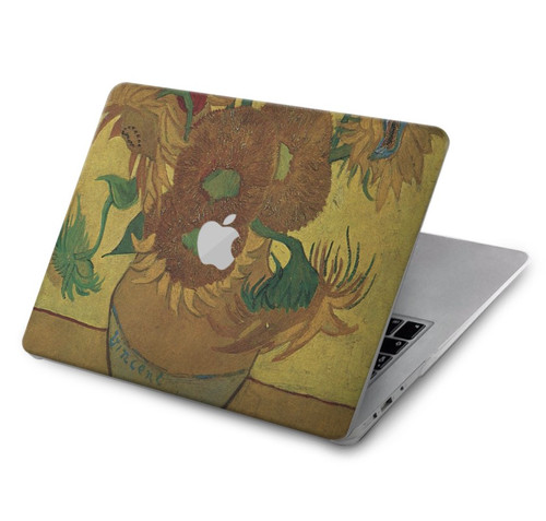 S0214 Van Gogh Vase Fifteen Sunflowers Hard Case For MacBook Air 15″ (2023,2024,2025) - A2941, A3114, A3241