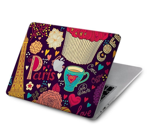 S2353 Paris Cartoon Vintage Pattern Hard Case For MacBook Air 15″ (2023,2024,2025) - A2941, A3114, A3241