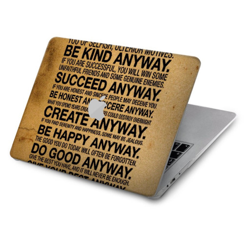 S2513 Mother Teresa Anyway Quotes Hard Case For MacBook Air 15″ (2023,2024,2025) - A2941, A3114, A3241