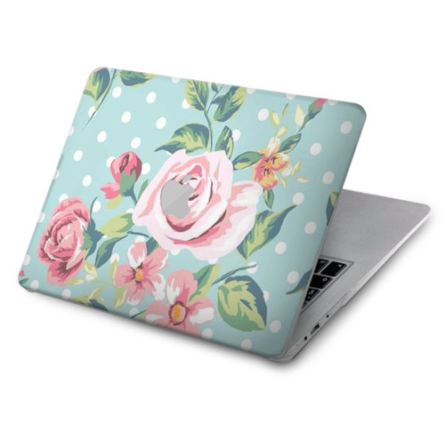 S3494 Vintage Rose Polka Dot Hard Case For MacBook Air 15″ (2023,2024,2025) - A2941, A3114, A3241