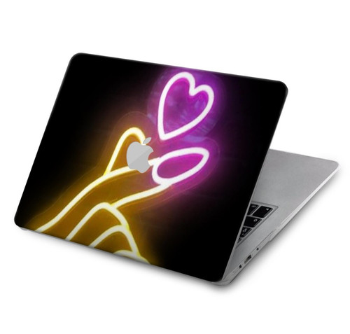 S3512 Cute Mini Heart Neon Graphic Hard Case For MacBook Air 15″ (2023,2024,2025) - A2941, A3114, A3241