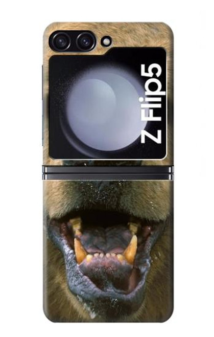 S0840 Grizzly Bear Face Case For Samsung Galaxy Z Flip 5