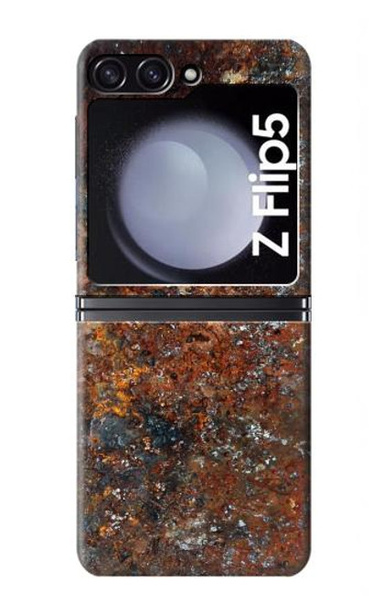 S2714 Rust Steel Texture Graphic Printed Case For Samsung Galaxy Z Flip 5