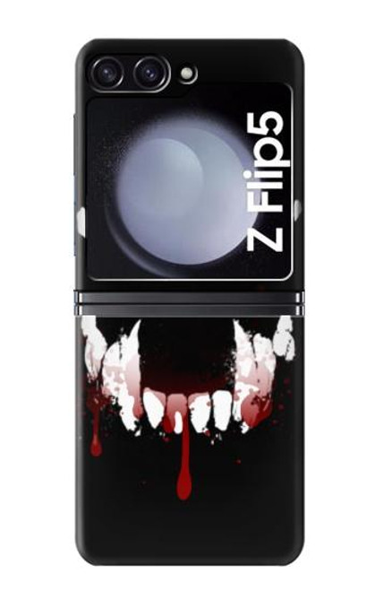 S3527 Vampire Teeth Bloodstain Case For Samsung Galaxy Z Flip 5
