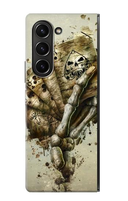 S0550 Skull Card Poker Case For Samsung Galaxy Z Fold 5