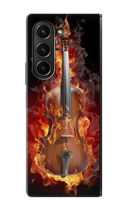 S0864 Fire Violin Case For Samsung Galaxy Z Fold 5