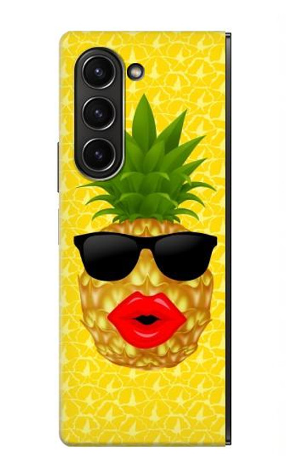 S2443 Funny Pineapple Sunglasses Kiss Case For Samsung Galaxy Z Fold 5