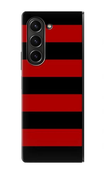 S2638 Black and Red Striped Case For Samsung Galaxy Z Fold 5